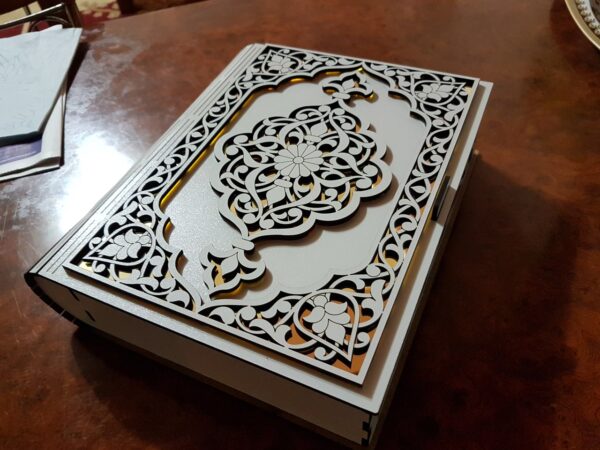 طرح آماده برش لیزری جعبه قرآن